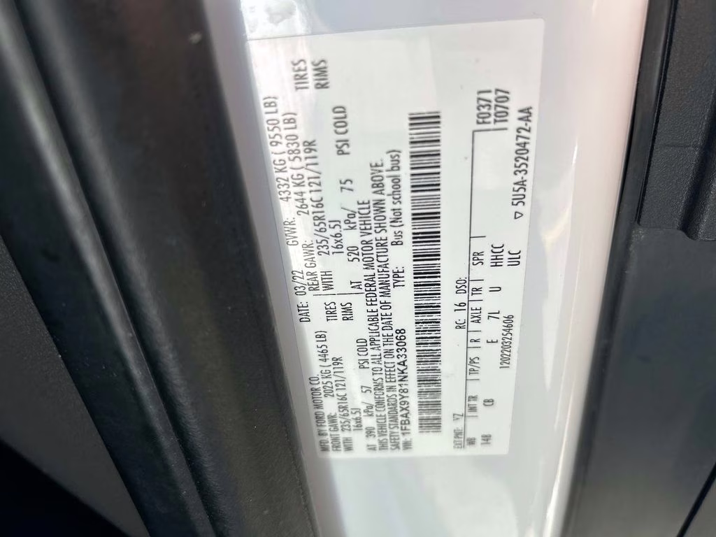 2022 Oxford White Ford Transit-350 XLT AWD Crossover