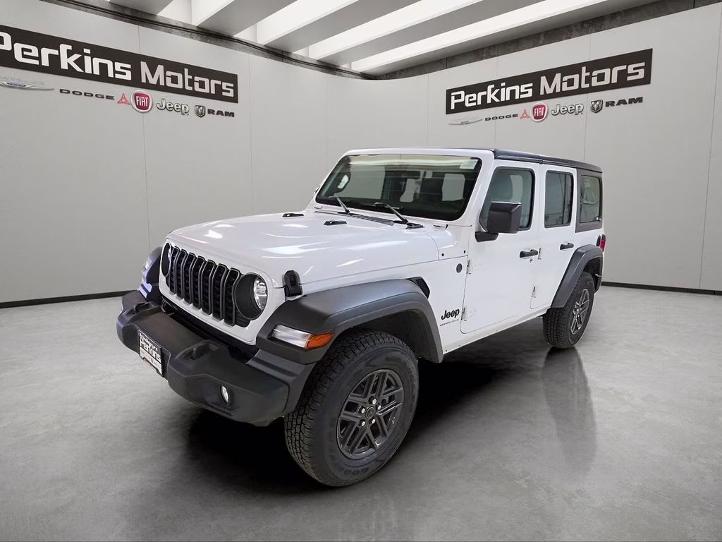 2024 Bright White Clearcoat Jeep Wrangler Sport S 4X4 SUV