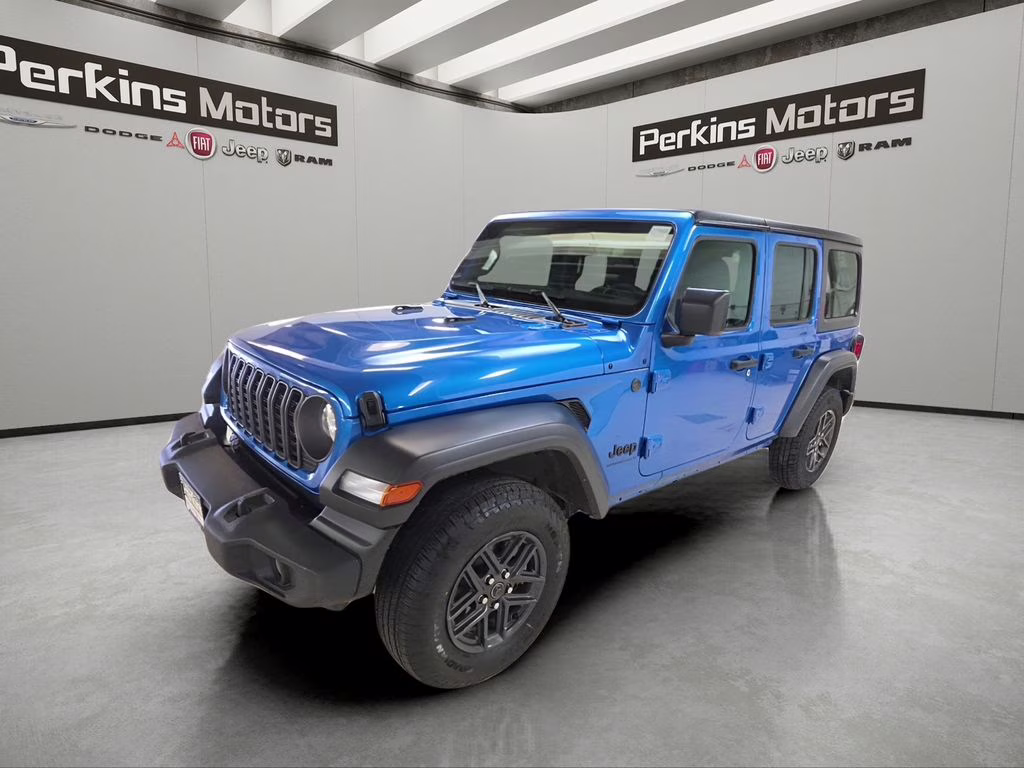 2024 Hydro Blue Pearl Coat Jeep Wrangler Sport S 4X4 SUV