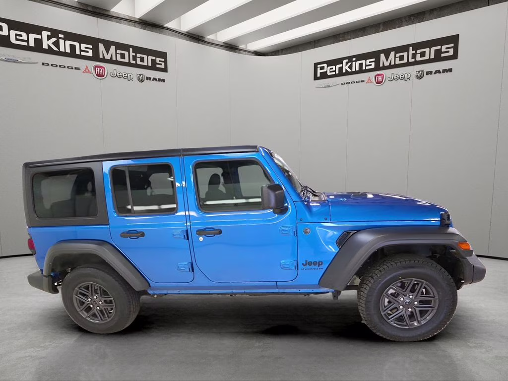 2024 Hydro Blue Pearl Coat Jeep Wrangler Sport S 4X4 SUV