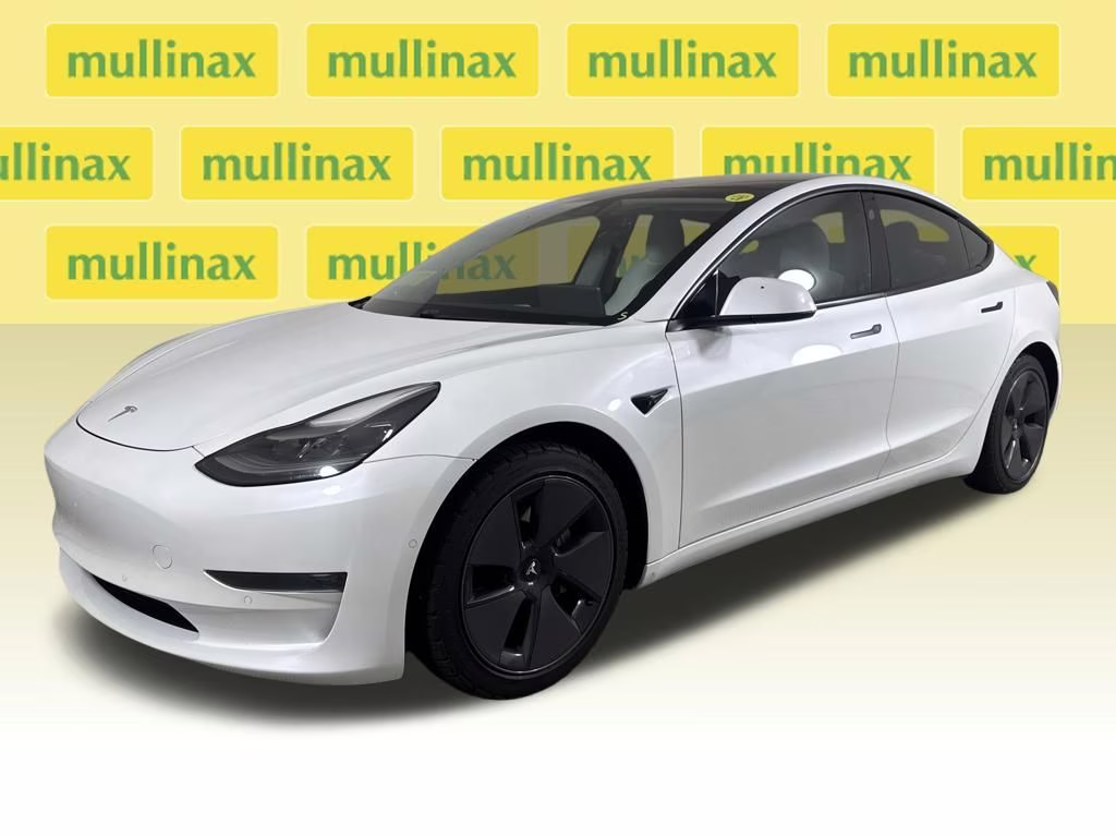 2021 Pearl White Multi-Coat Tesla Model 3 Standard Range Plus RWD Sedan