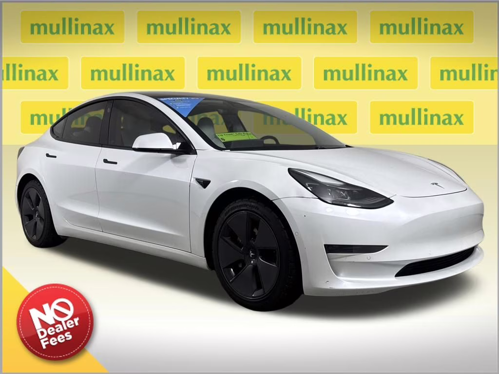 2021 Pearl White Multi-Coat Tesla Model 3 Standard Range Plus RWD Sedan