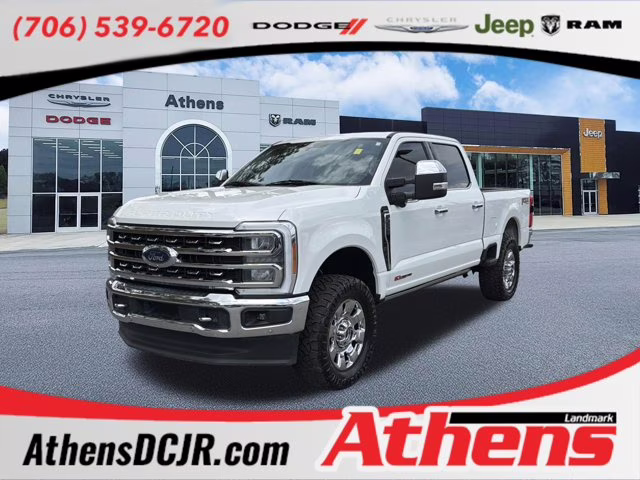 2023 White Metallic Ford Super Duty F-250 SRW LARIAT 4X4 Truck