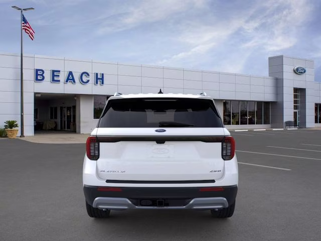 2026 Star White Metallic Tri-Coat Ford Explorer Platinum 4X4 SUV