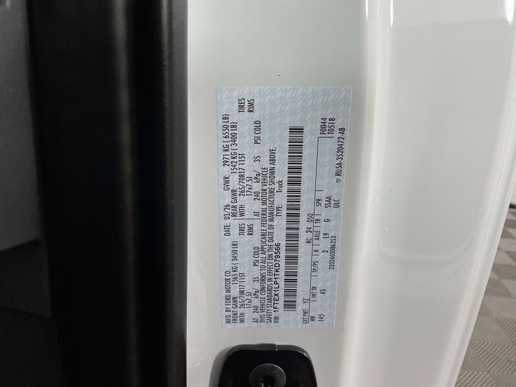 2026 Oxford White Ford F-150 XL 4X4 Truck