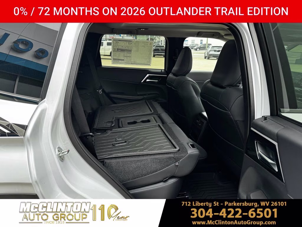2026 White Diamond/Black Roof Mitsubishi Outlander Trail Edition AWD SUV