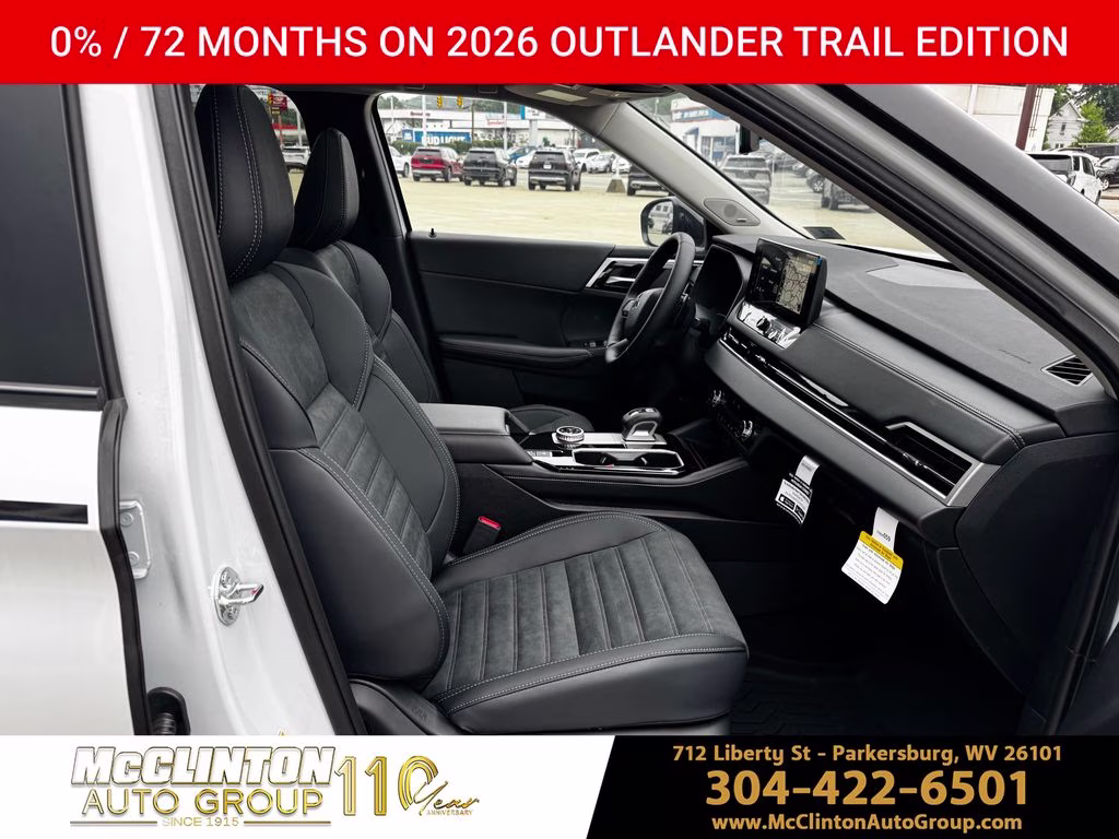 2026 White Diamond/Black Roof Mitsubishi Outlander Trail Edition AWD SUV