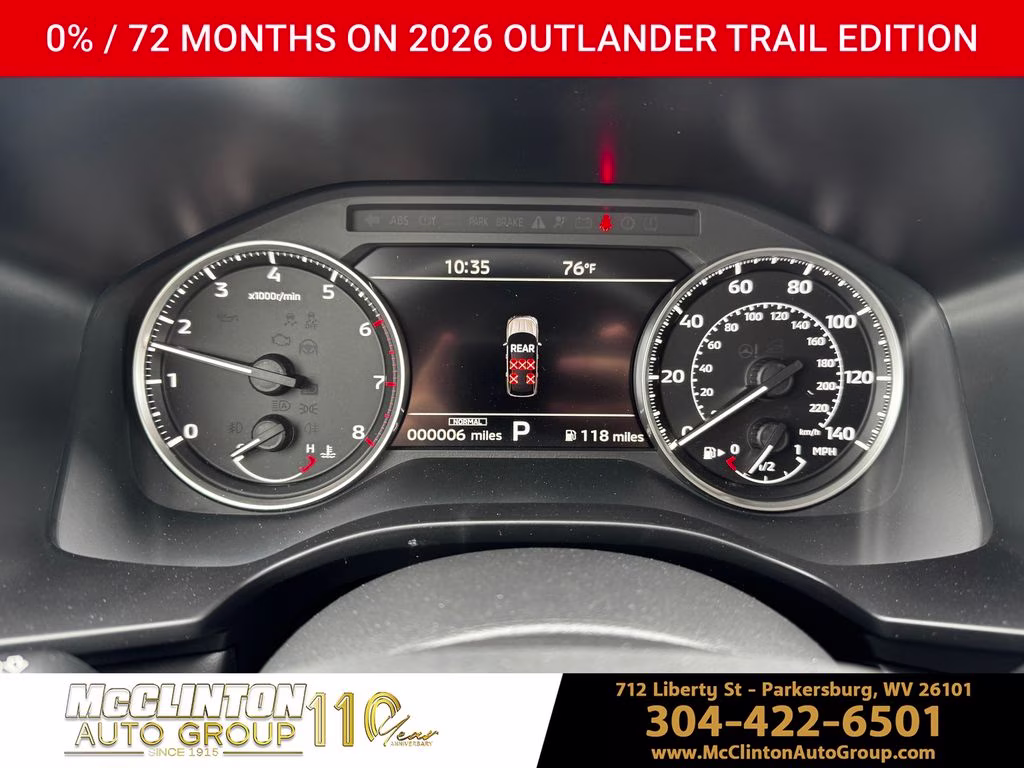2026 White Diamond/Black Roof Mitsubishi Outlander Trail Edition AWD SUV