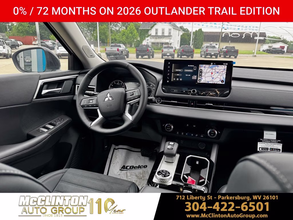 2026 White Diamond/Black Roof Mitsubishi Outlander Trail Edition AWD SUV