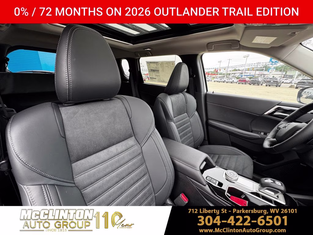 2026 White Diamond/Black Roof Mitsubishi Outlander Trail Edition AWD SUV