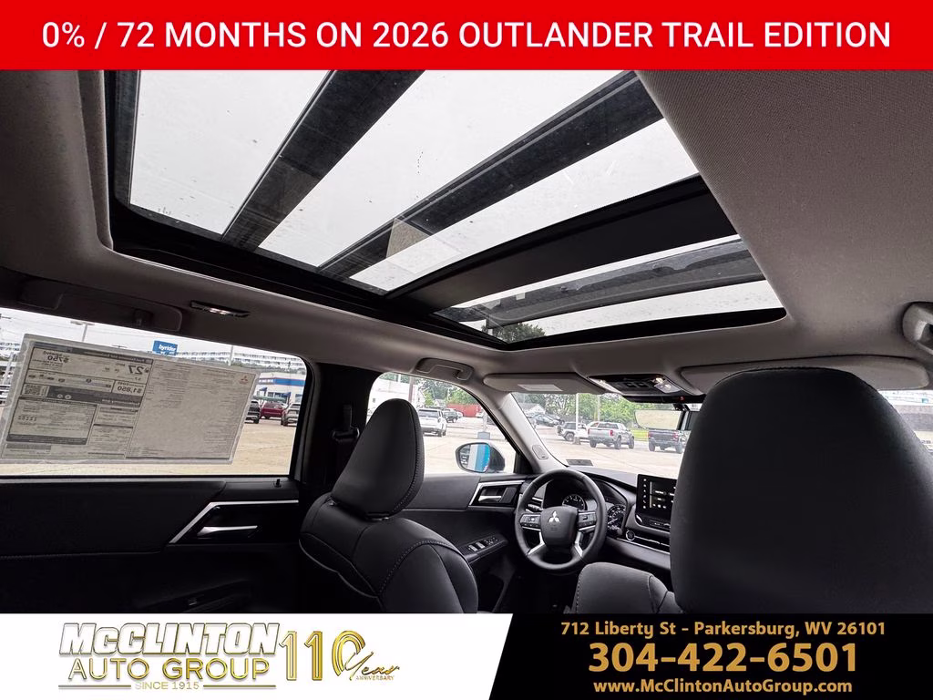 2026 White Diamond/Black Roof Mitsubishi Outlander Trail Edition AWD SUV