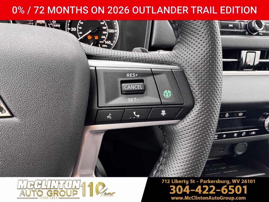2026 White Diamond/Black Roof Mitsubishi Outlander Trail Edition AWD SUV