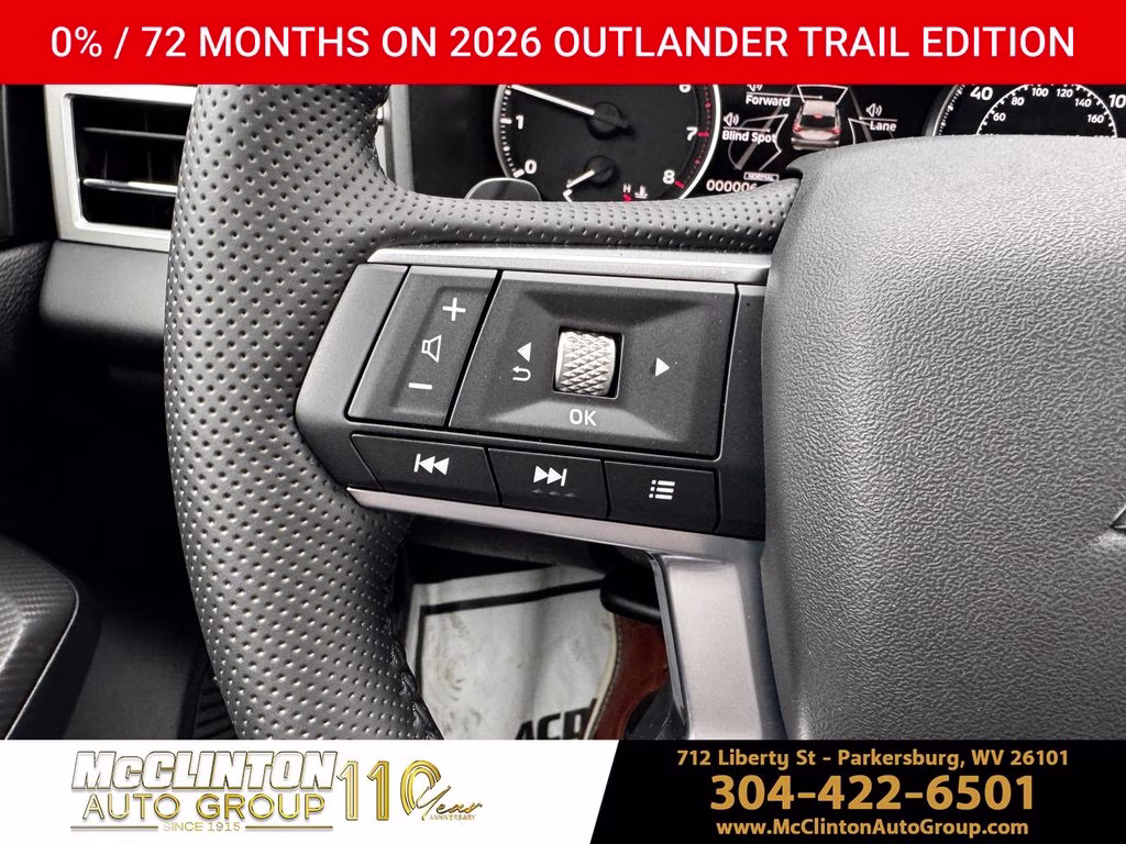 2026 White Diamond/Black Roof Mitsubishi Outlander Trail Edition AWD SUV