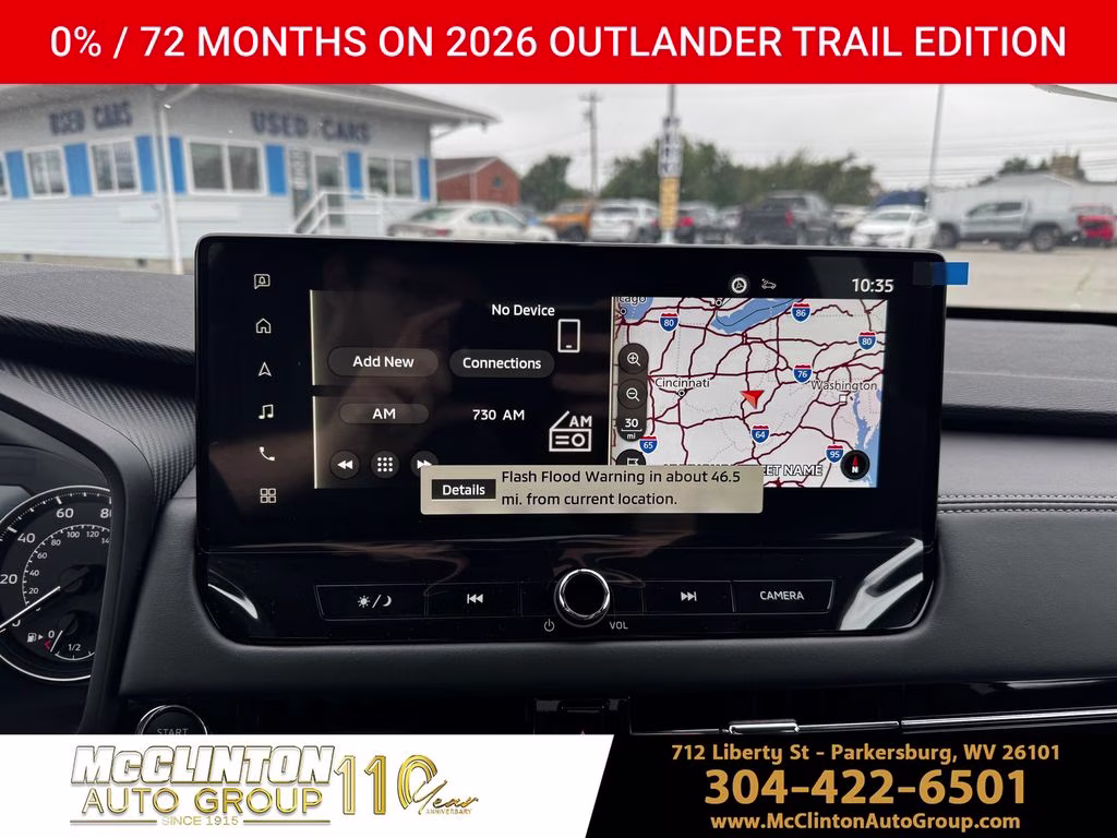 2026 White Diamond/Black Roof Mitsubishi Outlander Trail Edition AWD SUV