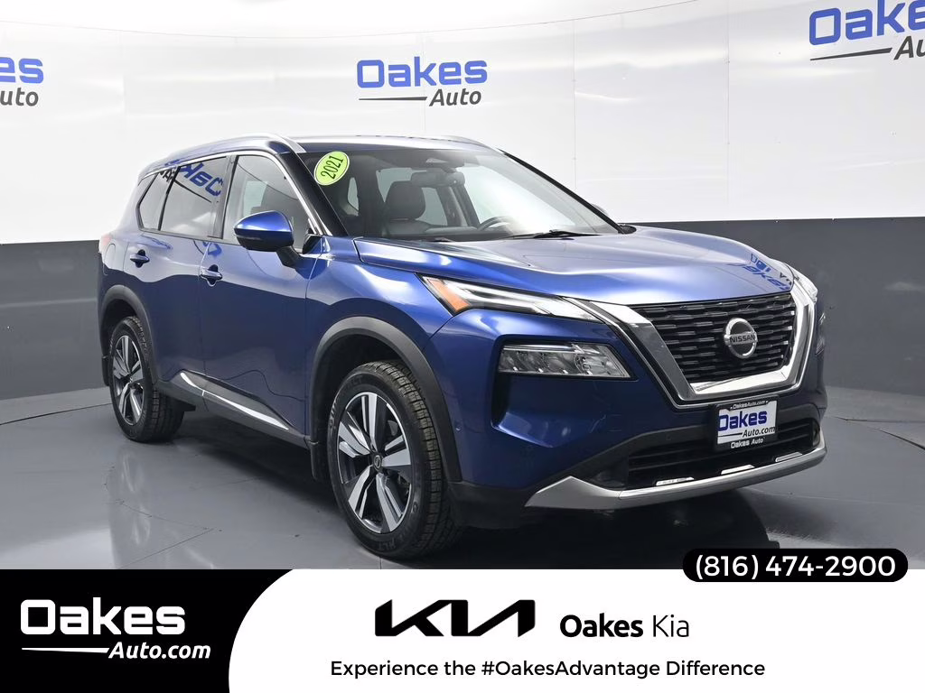 2021 Caspian Blue Metallic Nissan Rogue Platinum AWD SUV