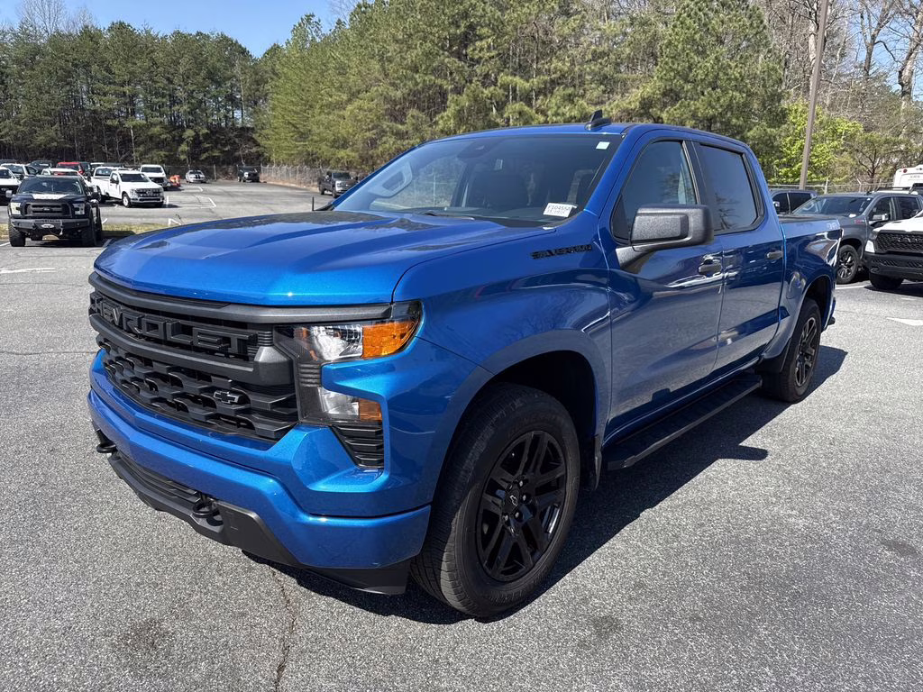 2024 Glacier Blue Metallic Chevrolet Silverado 1500 Custom 4X4 Truck