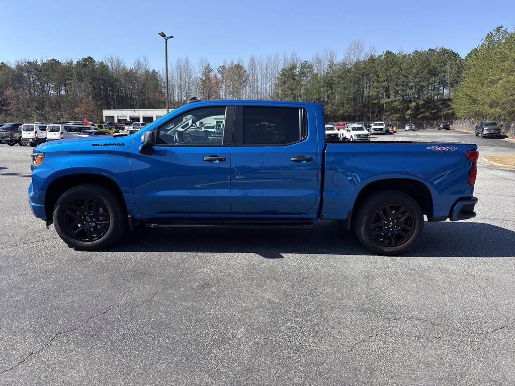 2024 Glacier Blue Metallic Chevrolet Silverado 1500 Custom 4X4 Truck