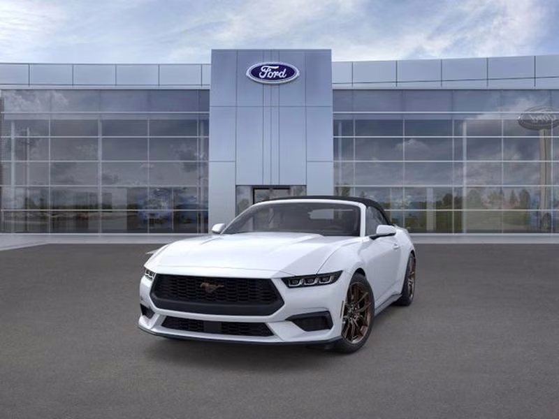 2025 Oxford White Ford Mustang EcoBoost Premium RWD Convertible