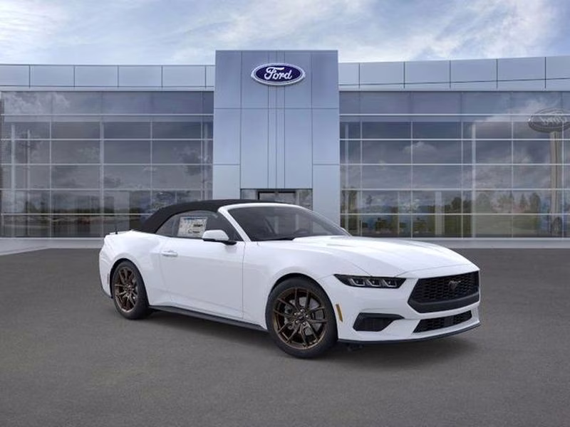 2025 Oxford White Ford Mustang EcoBoost Premium RWD Convertible