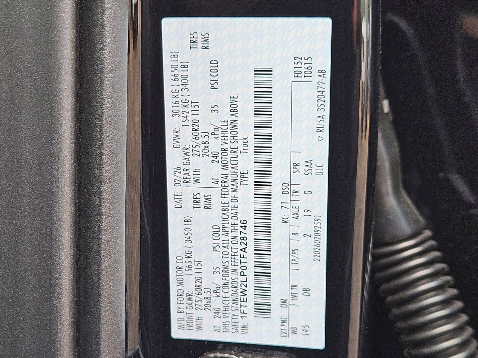 2026 Black Metallic Ford F-150 STX 4X4 Truck