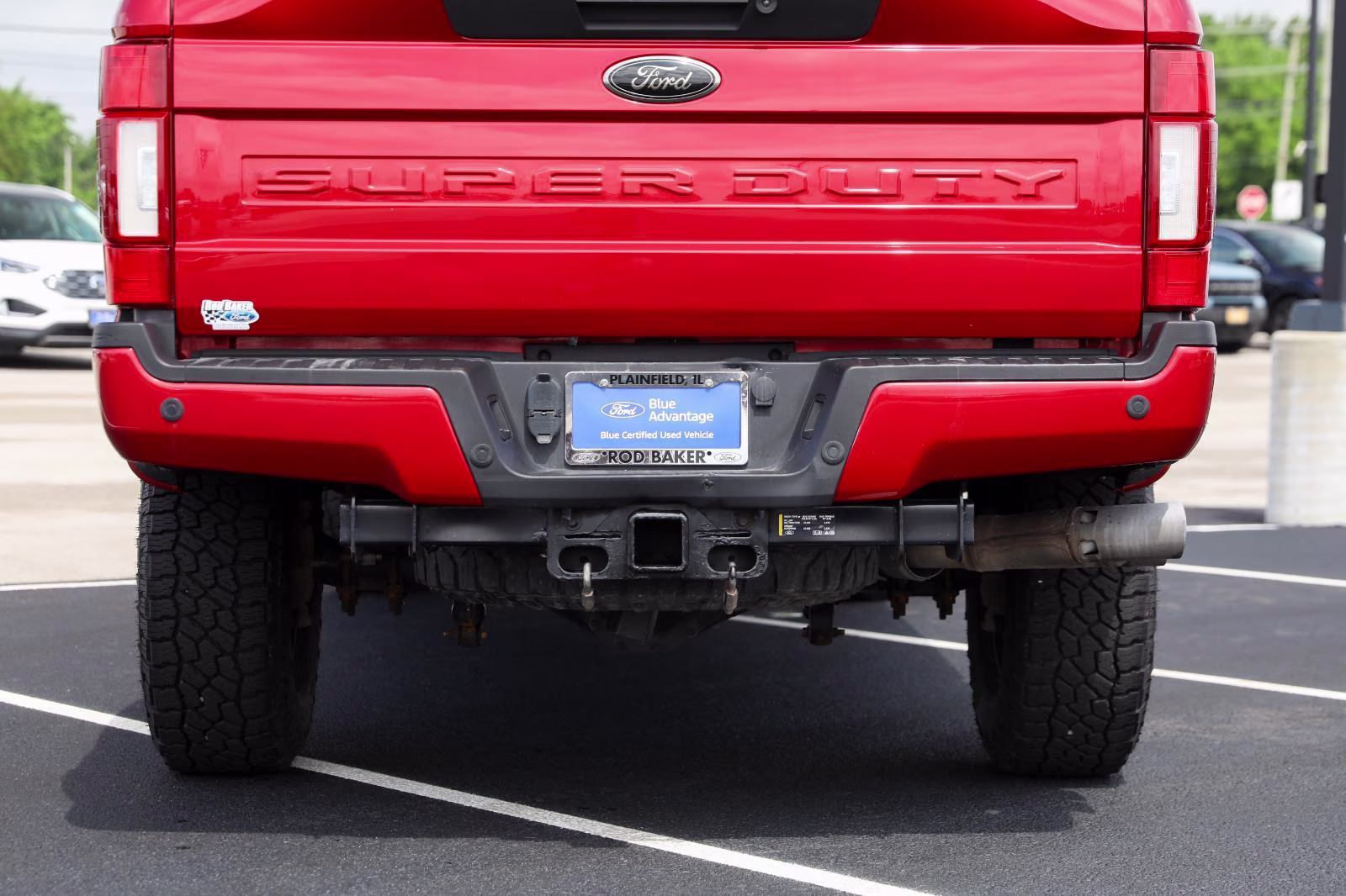 2021 Rapid Red Metallic Tinted Clearcoat Ford Super Duty F-250 SRW Lariat 4X4 Truck