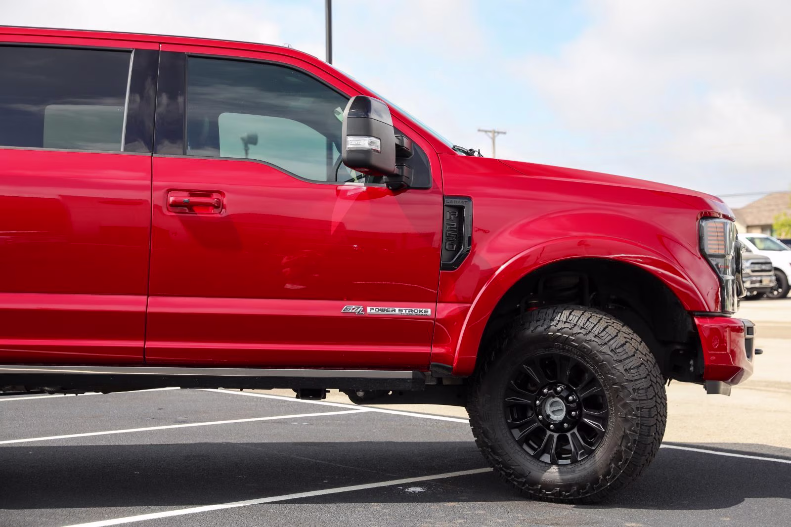 2021 Rapid Red Metallic Tinted Clearcoat Ford Super Duty F-250 SRW Lariat 4X4 Truck