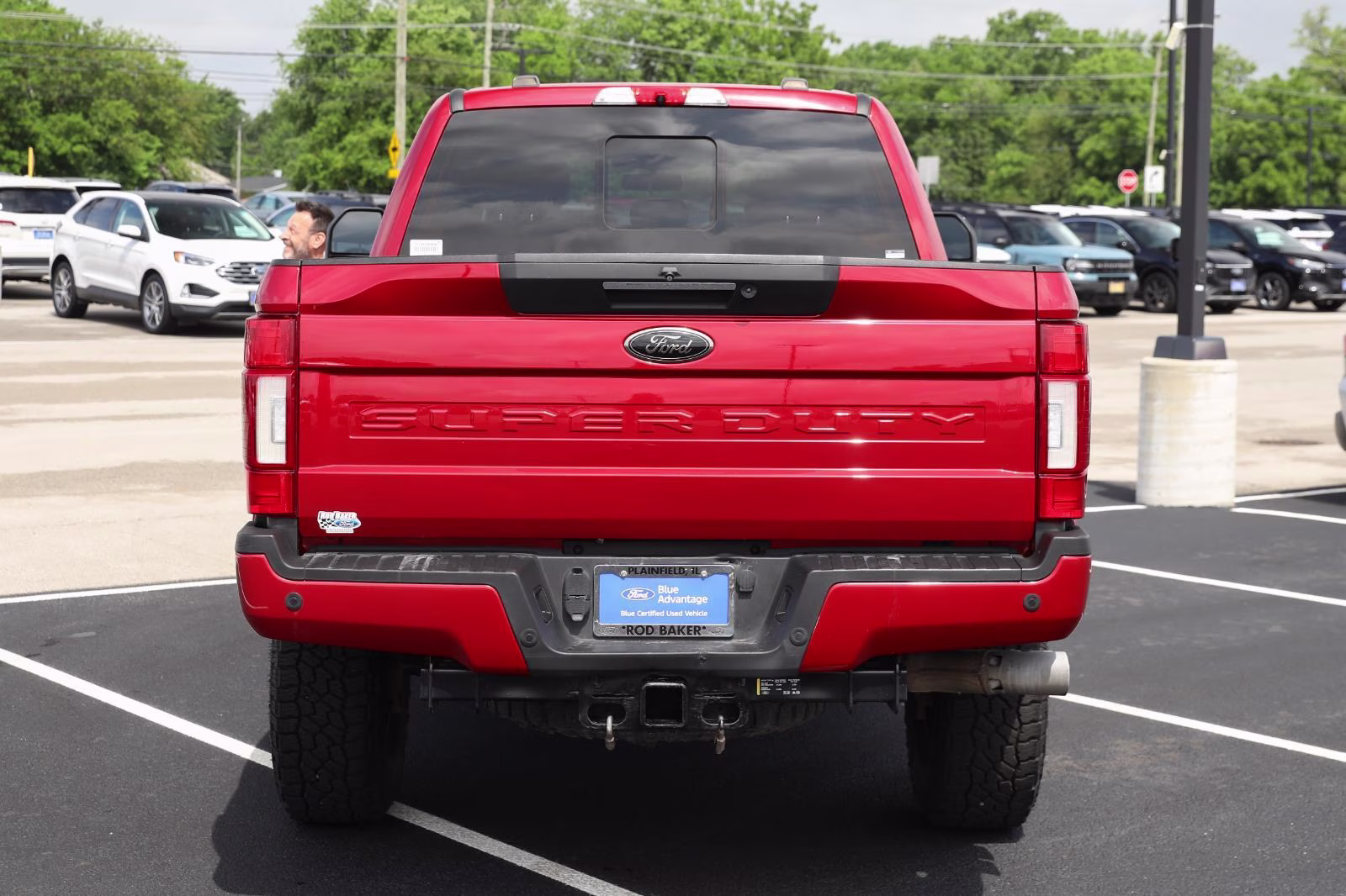 2021 Rapid Red Metallic Tinted Clearcoat Ford Super Duty F-250 SRW Lariat 4X4 Truck