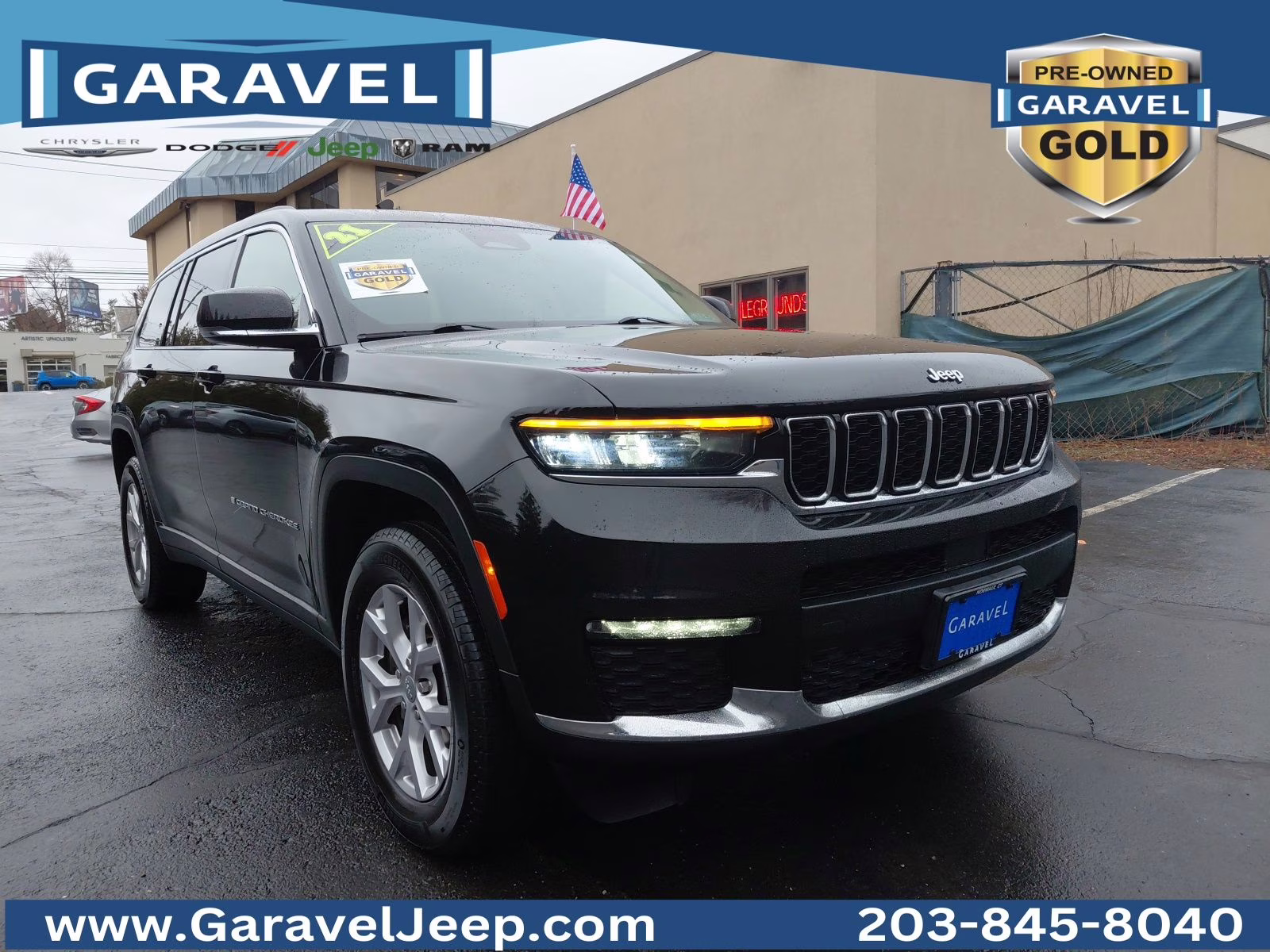 2021 Diamond Black Crystal Pearlcoat Jeep Grand Cherokee L Limited 4X4 SUV