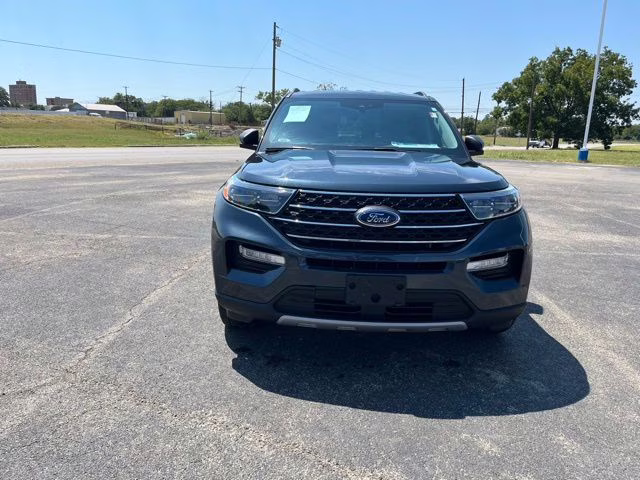 2022 Blue Metallic Ford Explorer XLT 4X4 SUV