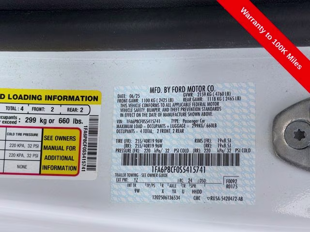 2025 Oxford White Ford Mustang GT Premium RWD Coupe