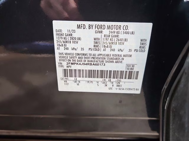 2024 Stone Blue Metallic Ford Edge SEL AWD SUV