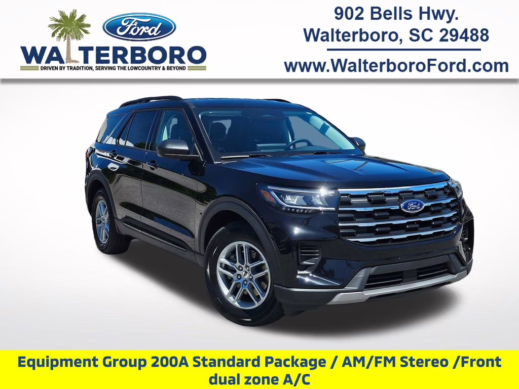 2026 Agate Black Metallic Ford Explorer Active RWD SUV