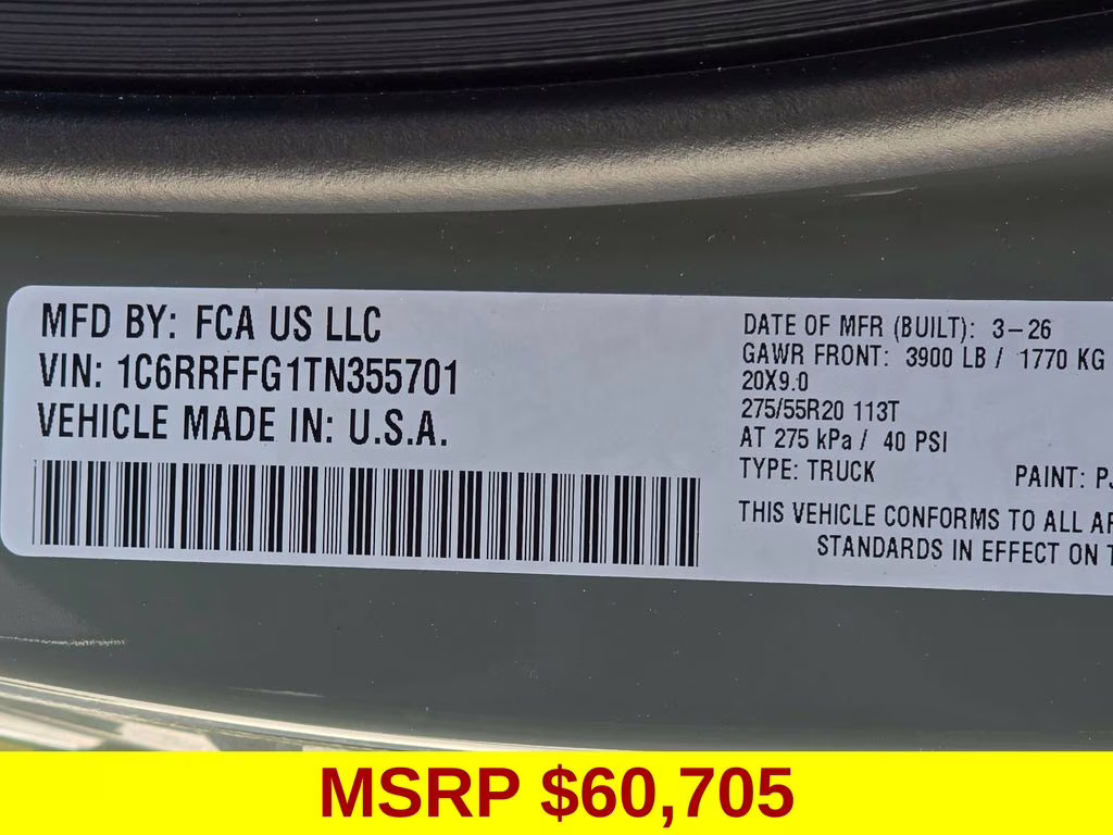 2026 Canyon Lake Ram 1500 Big Horn/Lone Star 4X4 Truck