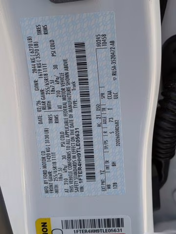 2026 Oxford White Ford Ranger XLT 4X4 Truck