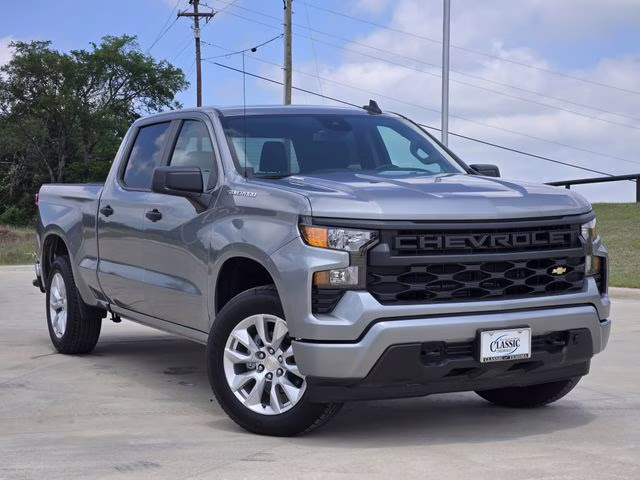 2025 Sterling Gray Metallic Chevrolet Silverado 1500 Custom 4X4 Truck