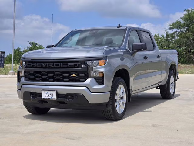 2025 Sterling Gray Metallic Chevrolet Silverado 1500 Custom 4X4 Truck