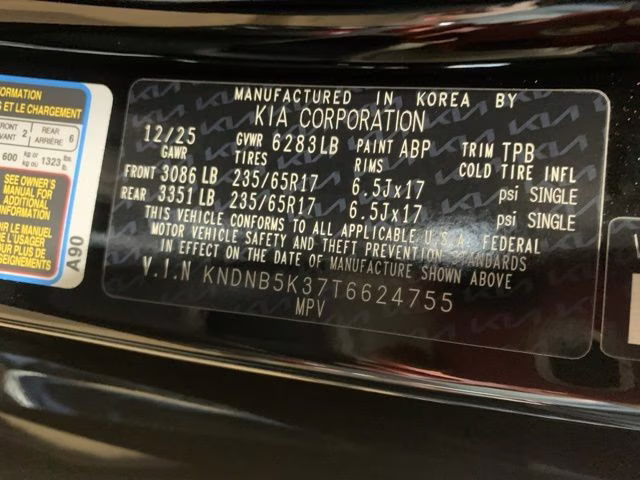 2026 Aurora Black Pearl Kia Carnival LXS FWD Van