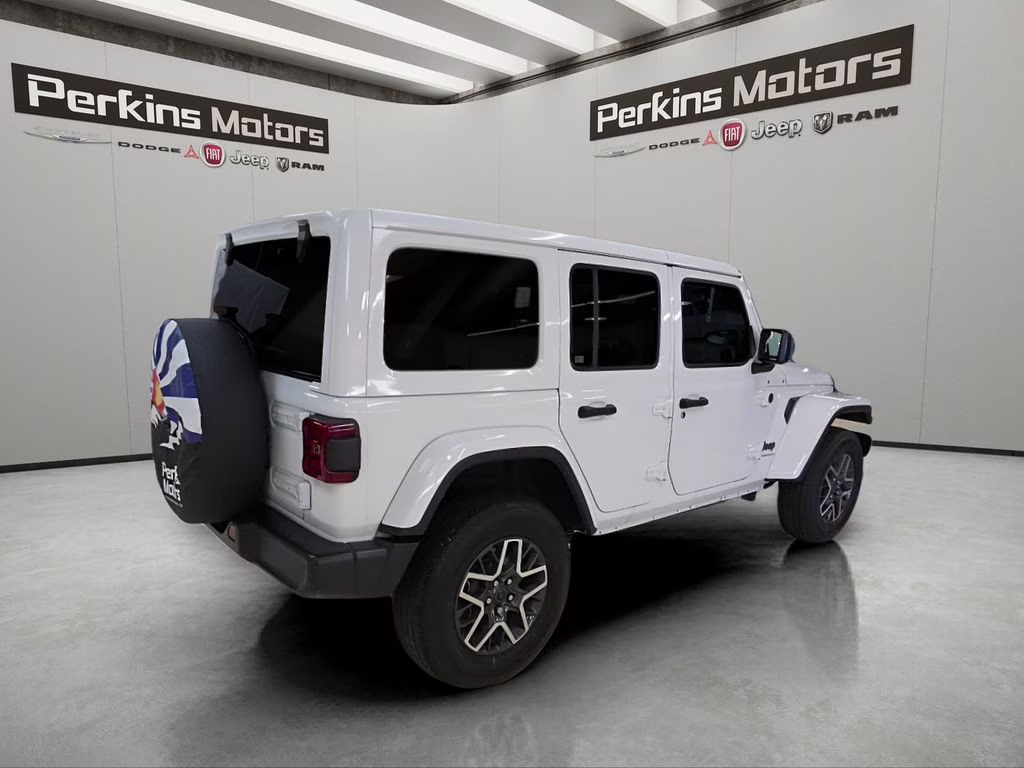 2025 Bright White Clearcoat Jeep Wrangler Sahara 4X4 SUV
