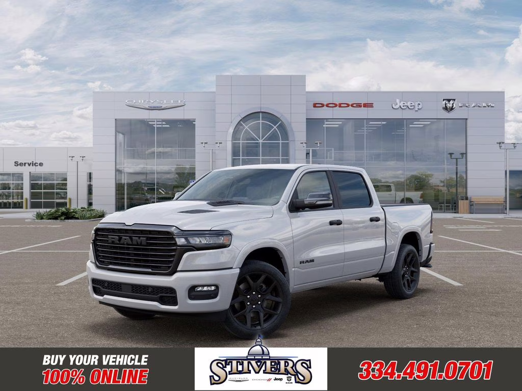 2026 Ivory White Tri-Coat Pearlcoat Ram 1500 Laramie 4X4 Truck