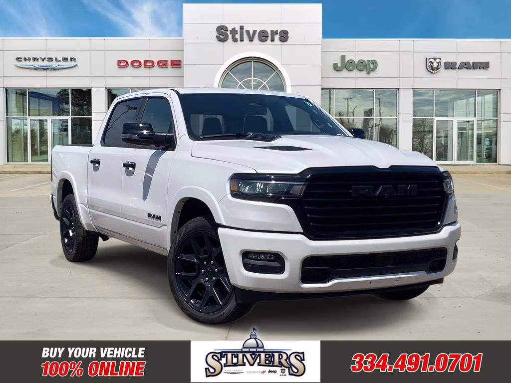 2026 Ivory White Tri-Coat Pearlcoat Ram 1500 Laramie 4X4 Truck