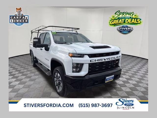 2022 Summit White Chevrolet Silverado 2500HD Custom 4X4 Truck