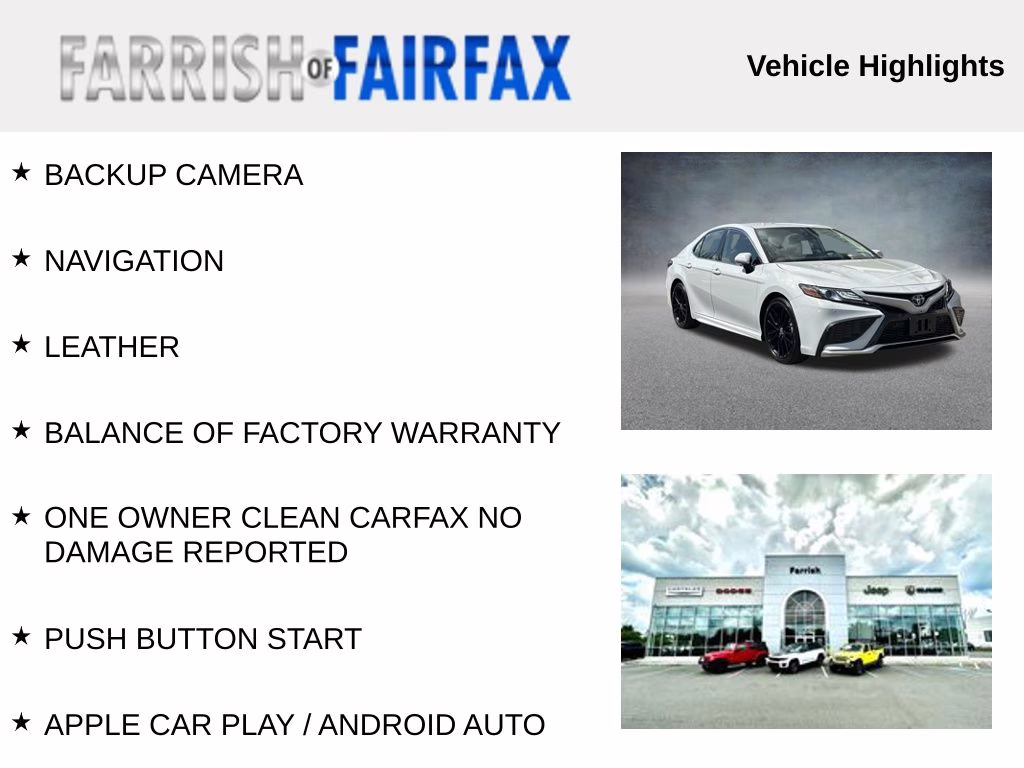 2023 Ice Toyota Camry Hybrid XSE FWD Sedan