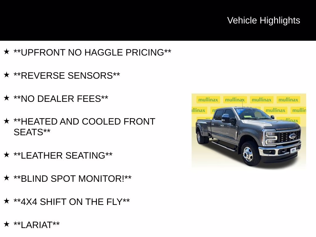 2024 Gray Metallic Ford Super Duty F-350 DRW Lariat 4X4 Truck