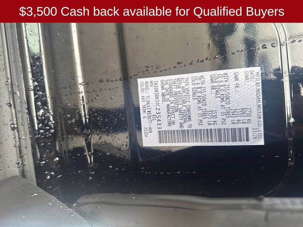 2026 Super Black Nissan Pathfinder Platinum 4X4 SUV