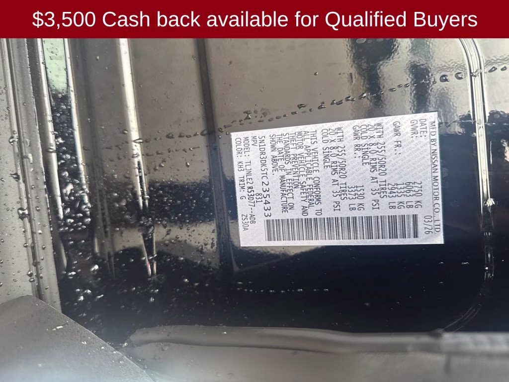 2026 Super Black Nissan Pathfinder Platinum 4X4 SUV