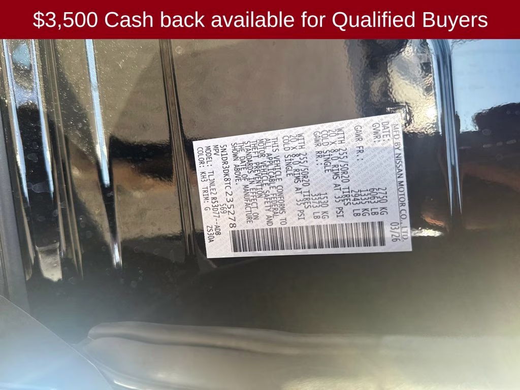 2026 Super Black Nissan Pathfinder Platinum 4X4 SUV