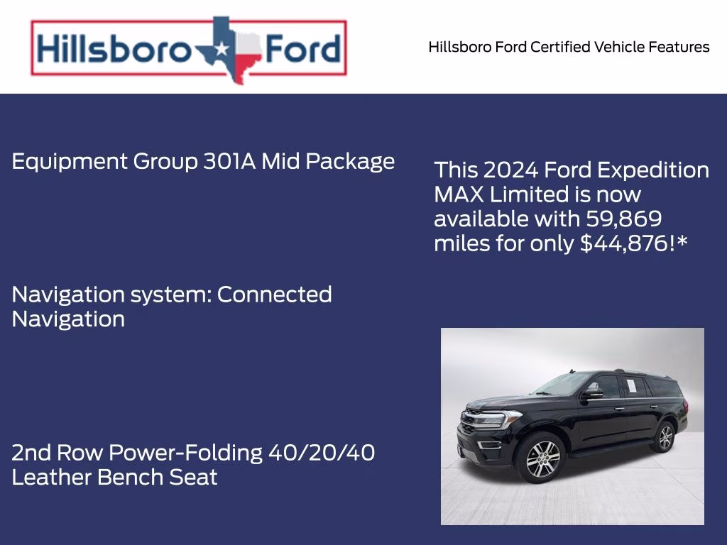 2024 Agate Black Metallic Ford Expedition Max Limited RWD SUV