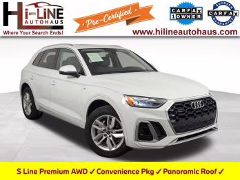 2022 Glacier White Metallic Audi Q5 45 S line Premium AWD SUV