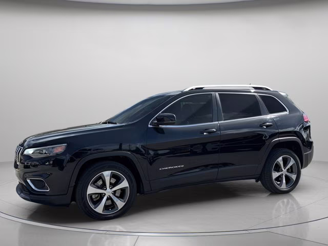 2019 Diamond Black Crystal Pearlcoat Jeep Cherokee Limited FWD SUV