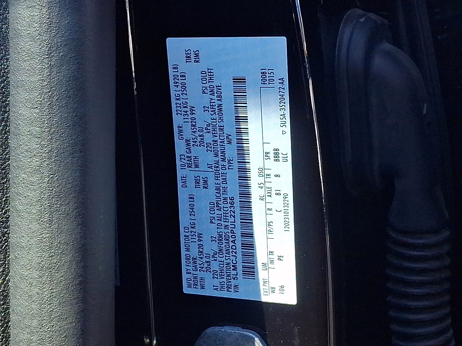 2023 Infinite Black Metallic Clearcoat - UM Lincoln Corsair Reserve AWD